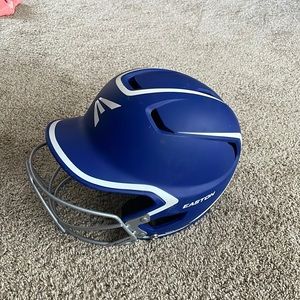 Blue Easton softball helmet w/ chinstrap
